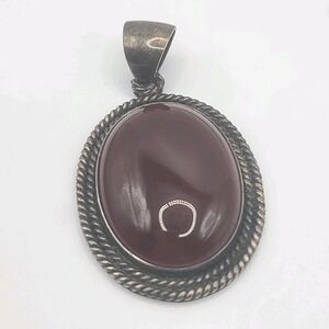 SUARTI BALI BA INDONESIA STERLING SILVER RED STONE PENDANT
